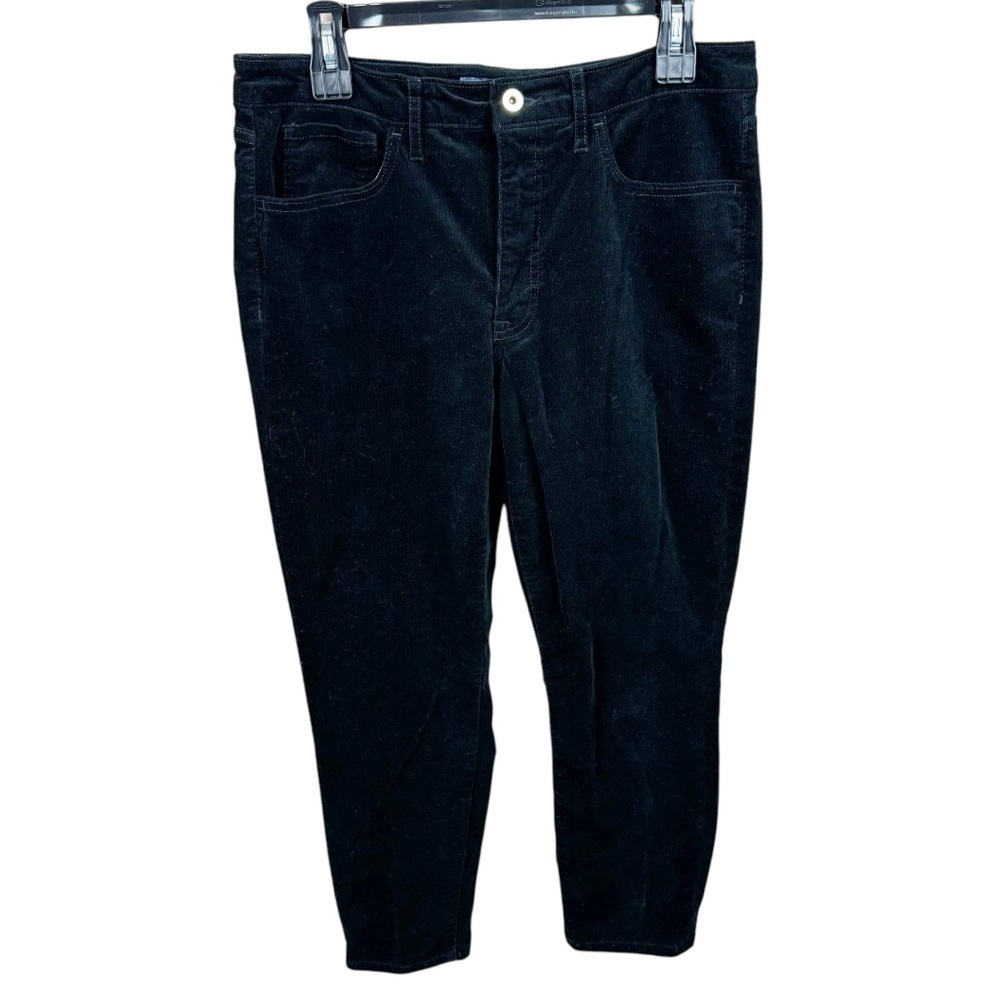 Tommy Hilfiger Black Velvet Button Skinny Trouser Pant Size 12